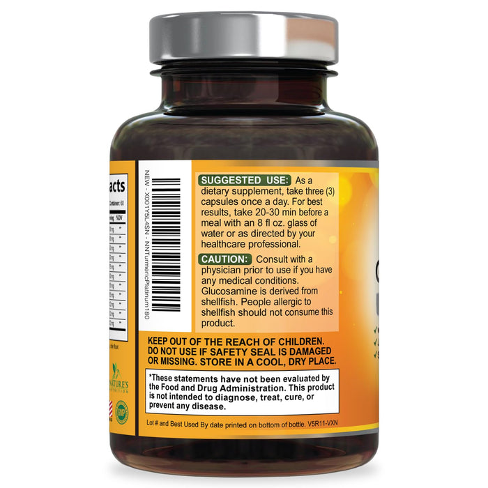 Turmeric Curcumin 2000mg with Glucosamine Chondroitin & Ginger – 180 Capsules