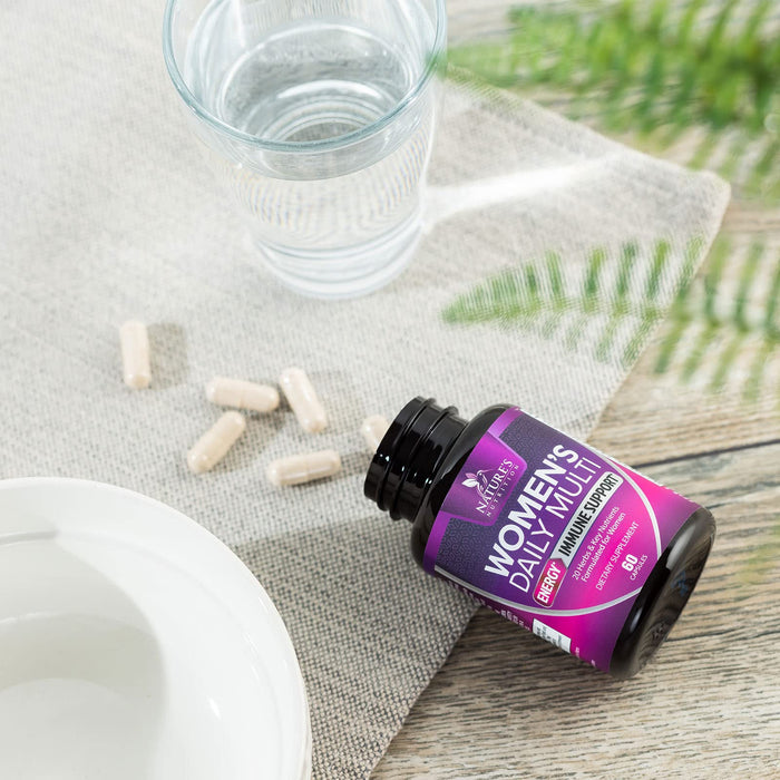 Multivitamin for Women with Vitamins A, C, D, E, B6, B12, Zinc, Calcium & Magnesium, Womens Daily Multi Vitamin Multimineral Supplement for Bone Health, Energy & Immune Support, Non-GMO - 60 Capsules