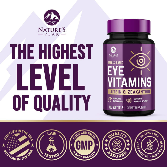 Eye Vitamins with Lutein & Zeaxanthin – 120 Capsules