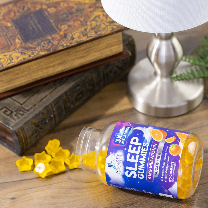 Melatonin Sleep Gummies Sugar Free - 6 mg Melatonin Sleep Gummies for Adults, Extra Strength Sleeping Gummy Supplements, Occasional Sleeping Support Supplement, 6mg Gomitas para Dormir - 120 Count