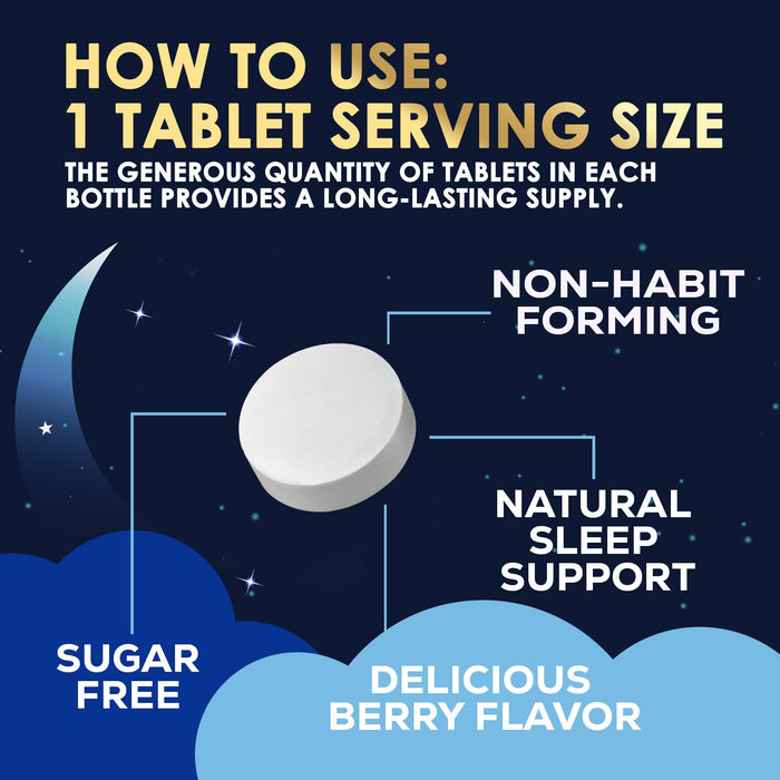 Melatonin 10 mg Fast Dissolve, Melatonin Supplements for Restful Sleep, Natural Sleep Support Supplement for Adults, Extra Strength Strawberry-Flavored Tablets, Sugar Free, 120 Tablets, 120 Day Supply