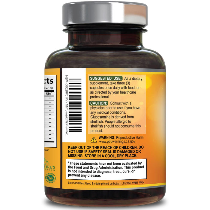 Turmeric Curcumin 2000mg with Glucosamine Chondroitin & Ginger – 240 Capsules