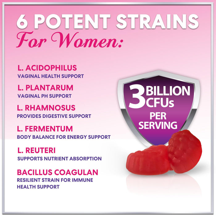 Menopause for Women Gummies with Black Cohosh Cranberry 3 Billion CFU Probiotics – 60 Gummies