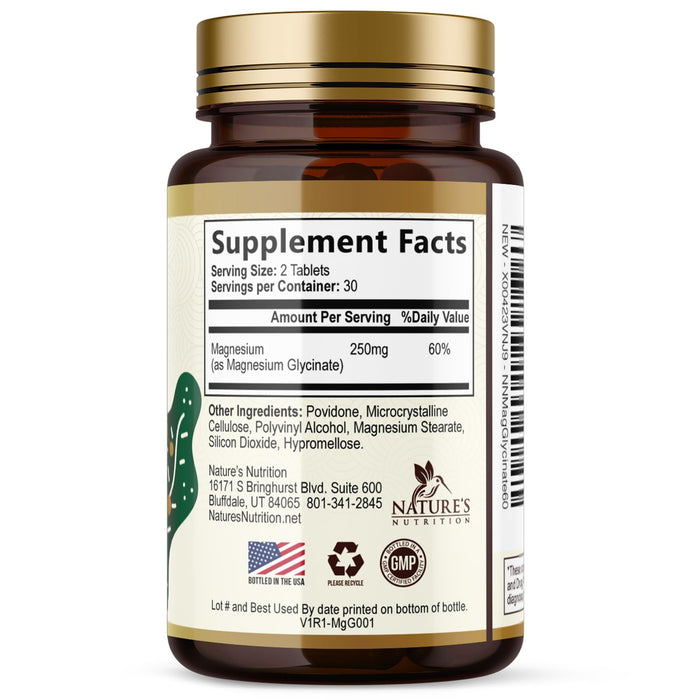 Magnesium (Glycinate) – 250mg – 60 Count
