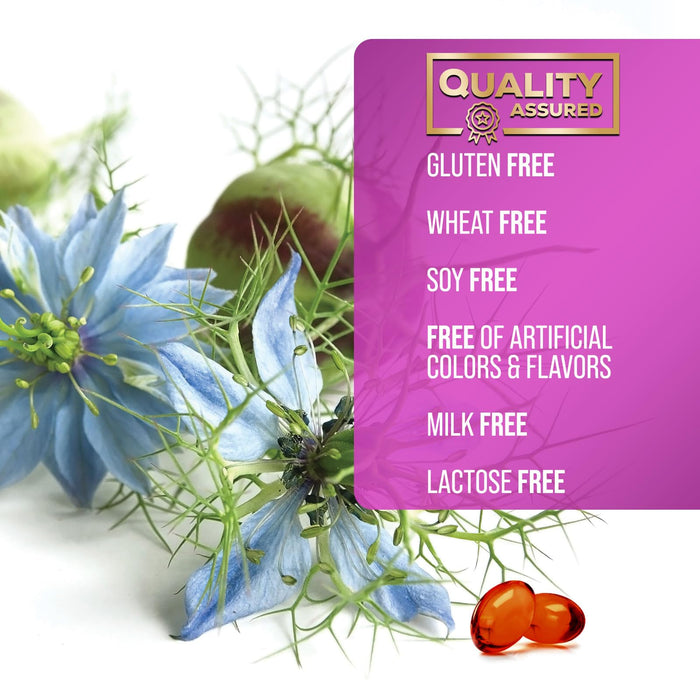 Black Seed Oil 1000mg - Premium Extra Strength Nigella Sativa Blackseed Oil - Black Seed Oil Skin, Digestive Health & Immune Support - Non-GMO Antioxidant, Gluten Free Supplement - 120 Softgels