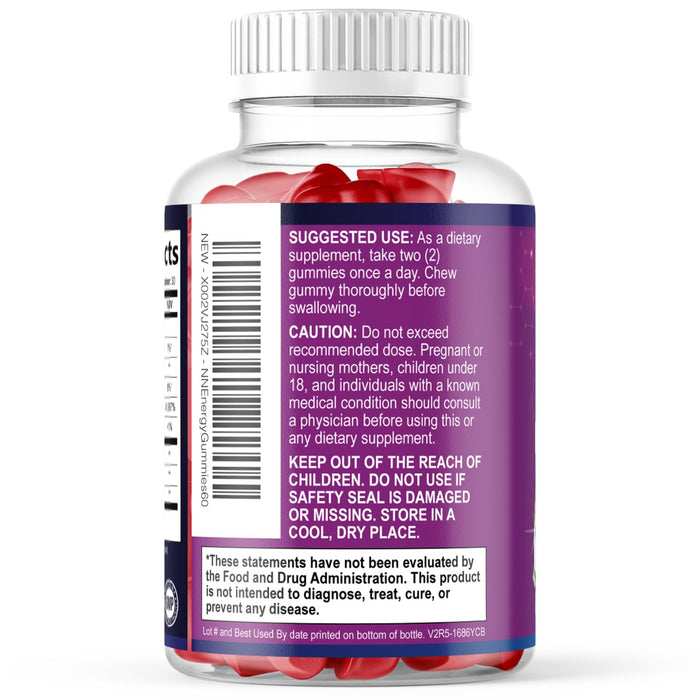 Energy Gummies 1000 mcg Vitamin B12 – 60 Chews