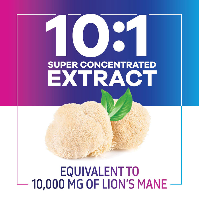 Lions Mane Mushroom Supplement - Brain Health Support for Focus, Memory, Cognition & Immune Support - Nature's Nootropic Lion's Mane Mushroom Extract Non-GMO, Vegetarian & Gluten Free - 120 Capsules