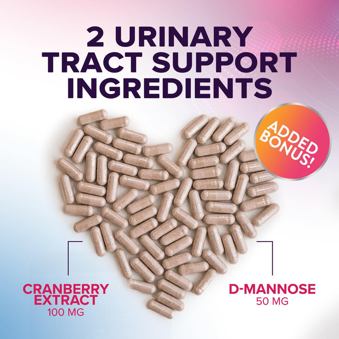 Vaginal Probiotics for Women pH Balance with Prebiotics, 50 Billion CFU, 10 Probiotic Strains, Cranberry, D-Mannose & XOS - Healthy Vaginal Odor & Flora, UT & Feminine Digestive Health - 60 Capsules