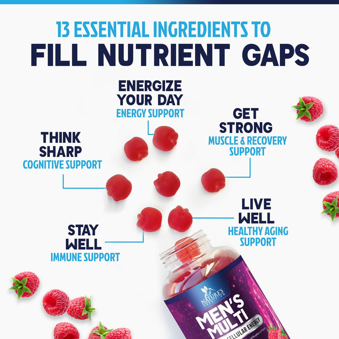Multivitamin for Men - Daily Mens Multivitamins & Multiminerals with Vitamin D, Vitamin C, B12 Zinc & More - Energy, Memory, Focus & Immune Health Support - Essential for Men Over 40 - 60 Capsules