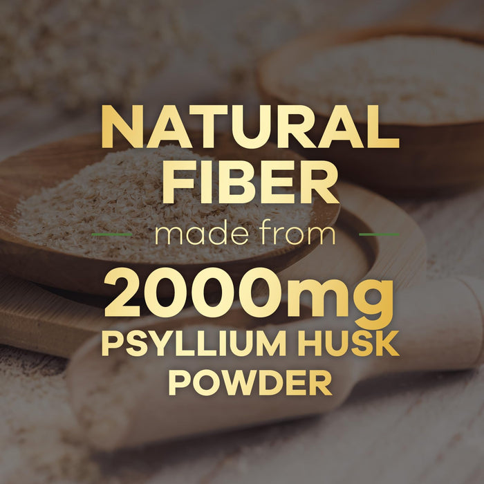 Psyllium Husk Fiber Supplement 1500mg, Natural Daily Soluble & Insoluble Fiber Pills, Psyllium Husk Powder Capsules Supports Digestion Colon Health & Regularity, Plant Based Supplement - 180 Capsules