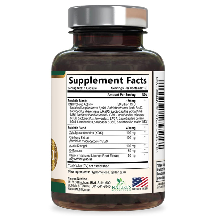 Vaginal Probiotics for Women – 50 Billion CFU – 120 Capsules