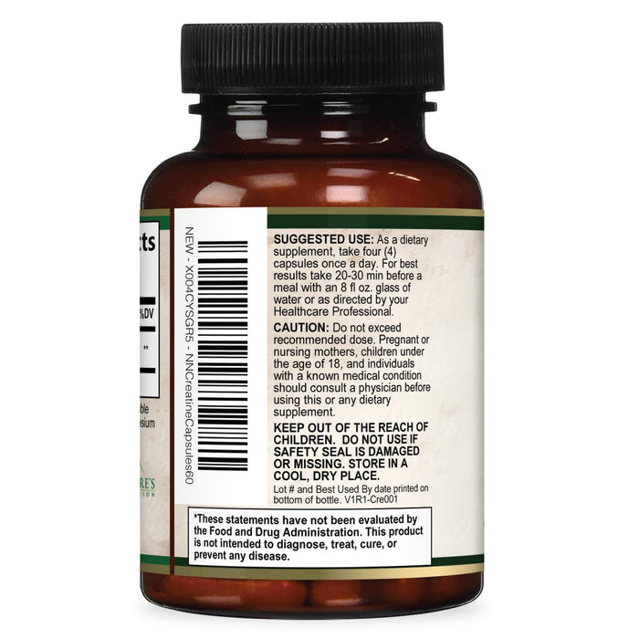 Creatine Monohydrate Capsules 3000mg – 60 Capsules
