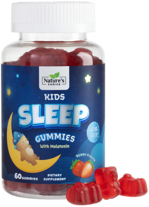 Kids Sleep Gummies 2mg - Children's Sleep Gummy with Melatonin, Non-Habit Forming, Works with Natural Sleep Cycle, Supports Peaceful, Restful Sleep, Calm & Drug-Free, Natural Berry Flavor, 60 Gummies