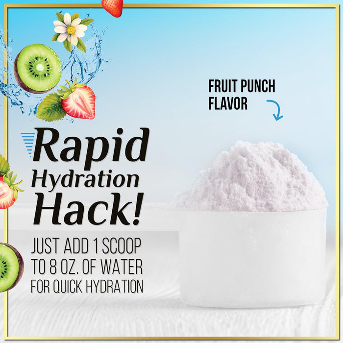 Hydration Replenisher Daily Electrolyte Drink Mix – Rapid Hydration Powder with 6 Electrolytes & Minerals, Zero Sugar, Keto, Vegan, Non-GMO & Sugar-Free Electrolyte Powder Tub - 60 Servings
