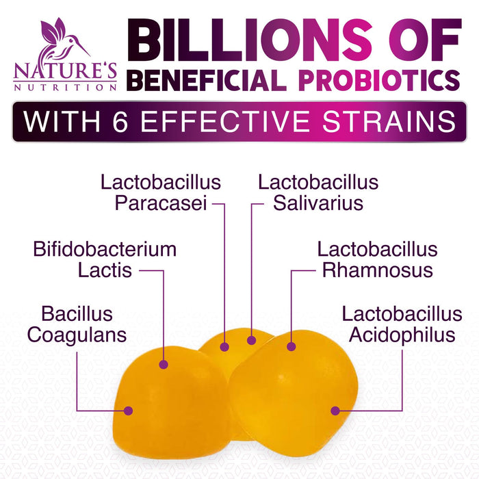 Probiotic Gummies for Women & Men's Digestive Health, 5 Billion CFU, Best Daily Probiotics Gummy for Vaginal, Immune Support & Gut Health, Supports Occasional Constipation Gas & Bloating, 60 Gummies