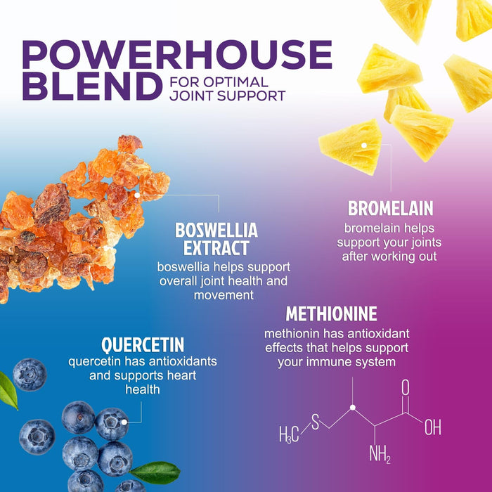 Glucosamine Chondroitin MSM 2100mg Complex - Joint Health Supplement with Turmeric & Boswellia - Quercetin for Cartilage, Flexibility & Mobility - Triple Strength Glucosamine Sulfate - 60 Capsules