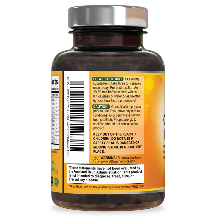 Turmeric Curcumin 2000mg with Glucosamine Chondroitin & Ginger – 120 Capsules