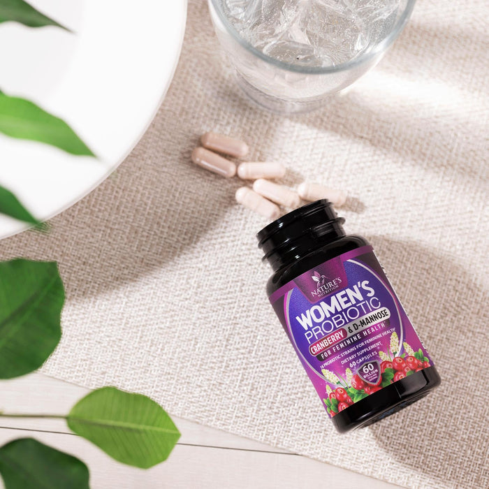 Probiotics for Women 60 Billion CFU - 16 Strains, Prebiotics & Cranberry, PH Balance, Digestive Health, Vaginal & Immune Support, Womens Probiotic for Gut Health, Shelf Stable - 60 Capsules