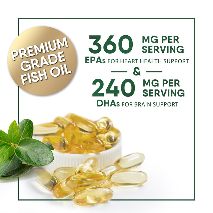 Omega-3 Fish Oil – 2400mg – 60 Softgels