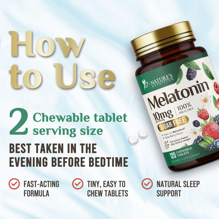 Melatonin 10 mg Fast Dissolve – 60 Day Supply