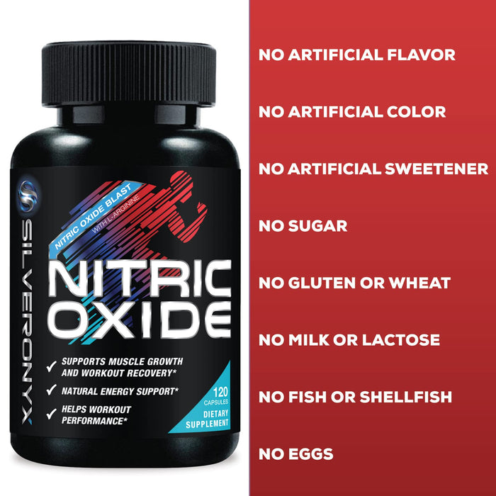 Extra Strength Nitric Oxide Supplement 3X Strength L Arginine, Citrulline Malate, AAKG, Beta Alanine - Premium Muscle Supporting Nitric Booster - Natural Energy & Heart Health Support - 120 Capsules