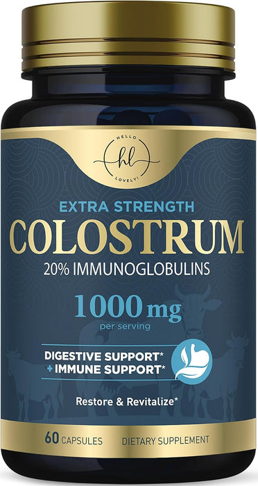 Colostrum 1000mg 20% IgG Immunoglobulins – 120 Capsules