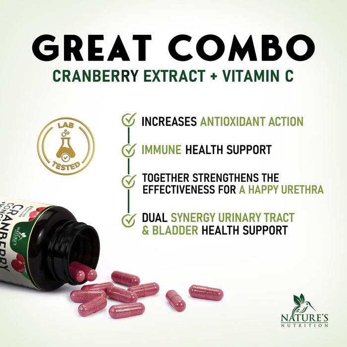 Cranberry Pills for Women – 500mg – 120 Capsules