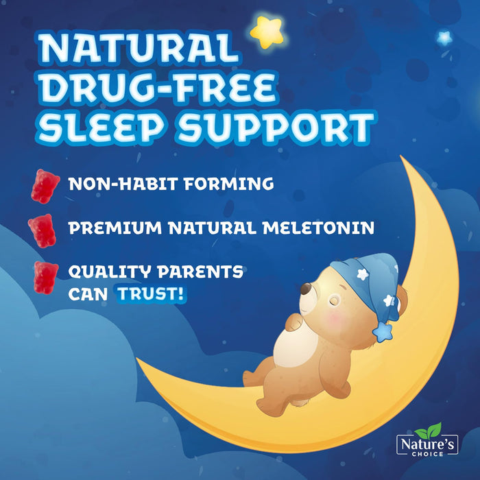 Kids Sleep Gummies 2mg - Children's Sleep Gummy with Melatonin, Non-Habit Forming, Works with Natural Sleep Cycle, Supports Peaceful, Restful Sleep, Calm & Drug-Free, Natural Berry Flavor, 60 Gummies