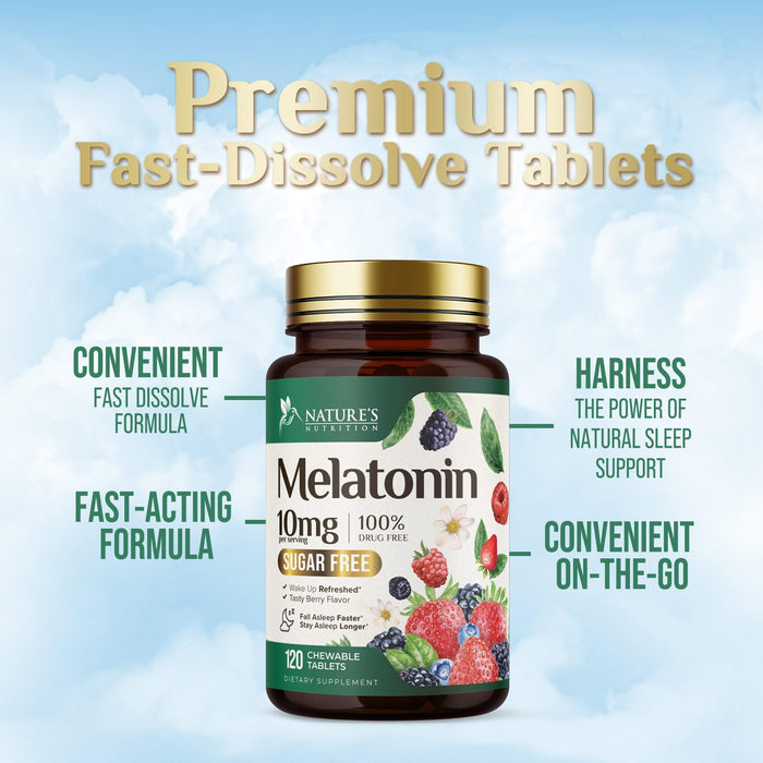 Melatonin 10 mg Fast Dissolve – 60 Day Supply