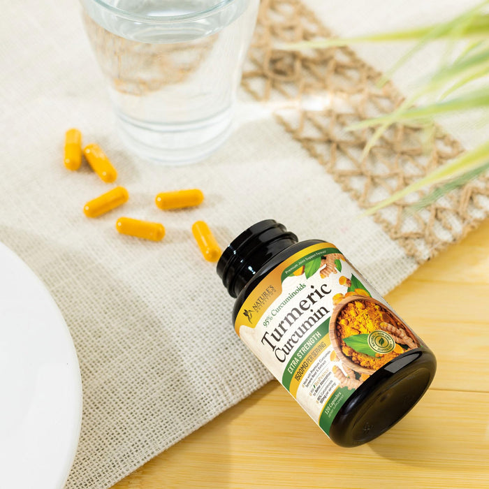 Turmeric Curcumin Supplement 1500mg - Organic Tumeric & BioPerine Black Pepper for Best Absorption with 95% Curcuminoids, Nature's Joint & Immune Support, Non-GMO, Bottled in USA - 120 Capsules