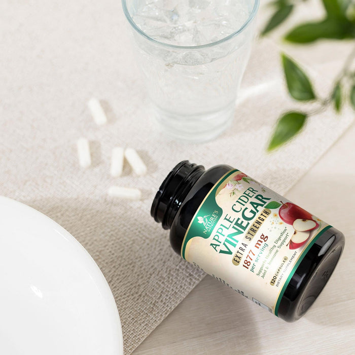 Apple Cider Vinegar Capsules 1877mg - Extra Strength Detox & Cleanse with Vitamin D & Zinc - Premium ACV Pills with Joint Natural Digestion & Immune Support - Vegetarian Supplement - 120 Capsules