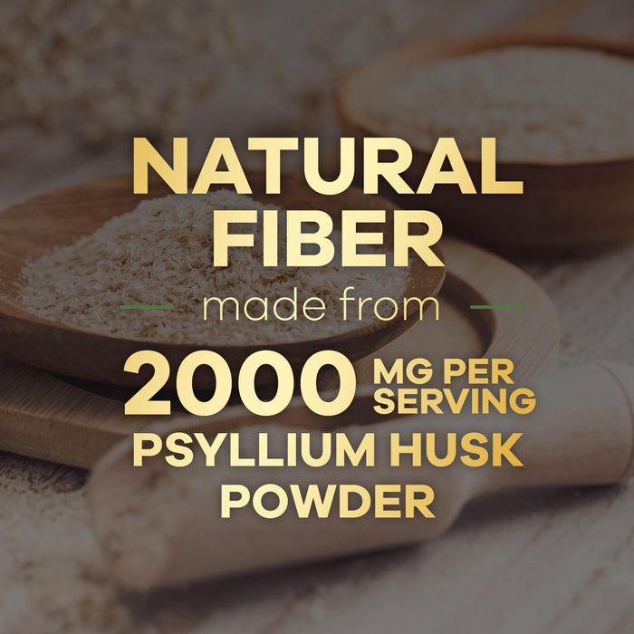 Psyllium Husk Fiber Supplement 1500mg, Natural Daily Soluble & Insoluble Fiber Pills, Psyllium Husk Powder Capsules Supports Digestion Colon Health & Regularity, Plant Based Supplement - 180 Capsules