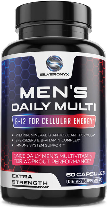 Multivitamin for Men - Vitamin A, C, D, E, Zinc, Calcium, Multivitamins for Immune Health Support, Vitamin B12, Men’s Daily Multivitamin Supplement Capsules, Non-GMO Mens Multi Vitamins - 60 Capsules