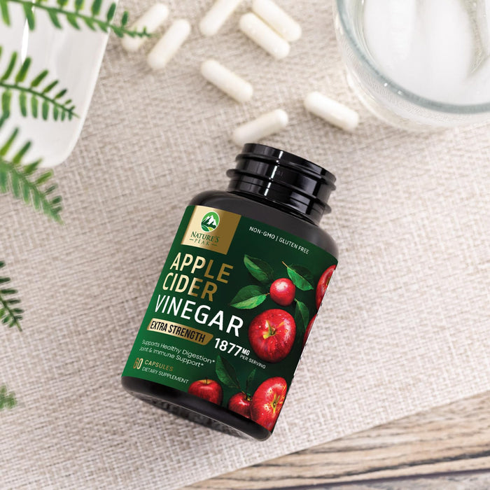 Apple Cider Vinegar Capsules ACV Supplements 1877mg, Vitamin D3, Zinc & Best ACV Supplement Pills Supporting Gut Health for Better Digestion, Immune System Support, Non-GMO & Gluten Free, 60 Capsules