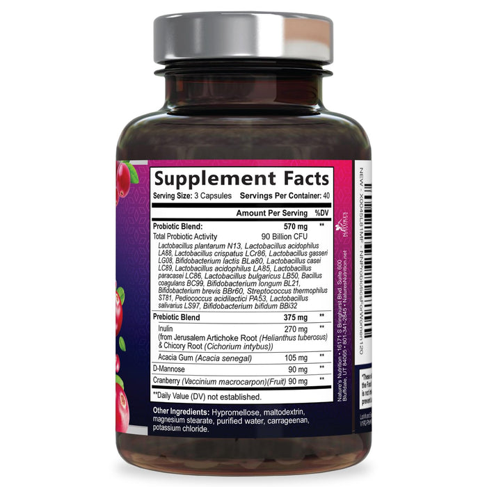 Probiotics for Women – 90 Billion CFU – 120 Capsules