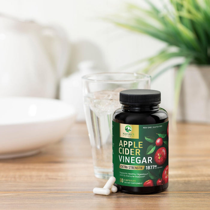 Apple Cider Vinegar Capsules ACV Supplements 1877mg, Vitamin D3, Zinc & Best ACV Supplement Pills Supporting Gut Health for Better Digestion, Immune System Support, Non-GMO & Gluten Free, 60 Capsules