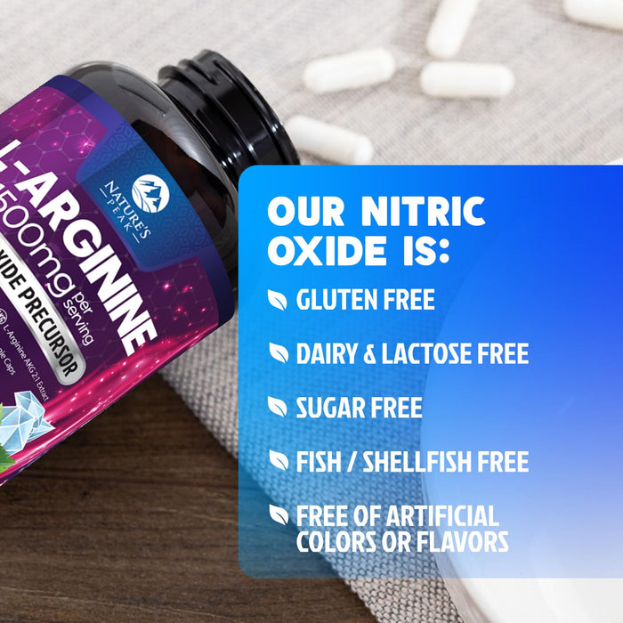 L-Arginine 1000mg Supplement - Heart Health Support - Premium Muscle Supporting Nitric Oxide Precursor Booster for Extra Strength - Gluten Free, Amino Acid Energy Blend For Men & Women - 120 Capsules