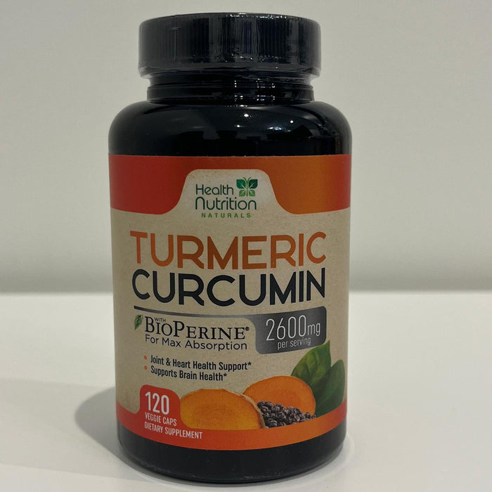 Turmeric Curcumin Supplement 2600mg - 95% Curcuminoids with Organic Turmeric & BioPerine Black Pepper for Best Absorption, Nature's Vegan Joint Support, Non-GMO Tumeric, Bottled in USA - 120 Capsules