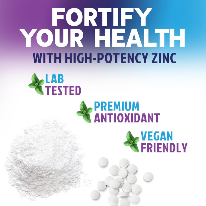 Zinc Supplement 40mg - Immune Support for Women & Men - High Potency Antioxidant, Chelated for Superior Absorption, Dietary Supplement Vitamin for Immune Health Support - 60 Tablets (60 Day Supply)