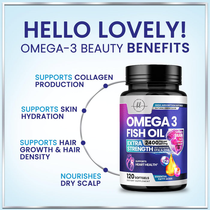 Omega-3 Fish Oil – 2400mg – 120 Softgels