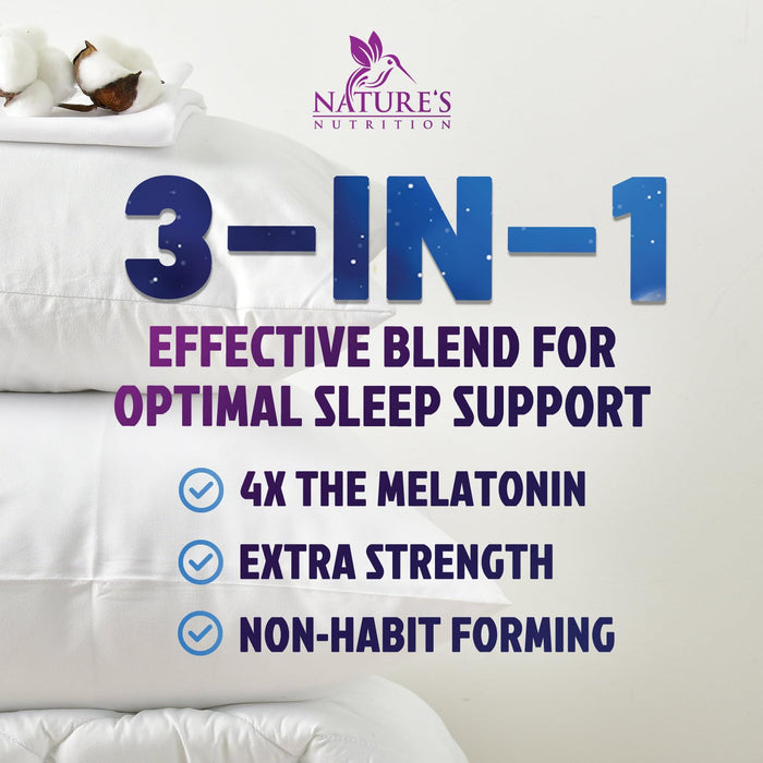 Melatonin Sleep Gummies - 8 mg Melatonin Extra Strength with 20mg Passiflora Sleeping Gummy Supplements, Sleep Gummies for Adults, Occasional Sleeping Support Supplement, Non-Habit Forming - 60 Count