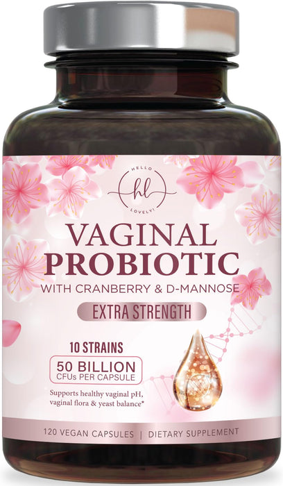 Vaginal Probiotics for Women - Vaginal PH Flora Feminine Health Balance Support - 50 Billion CFU Per Capsule, Odor Digestive Immune Support - Womens Probiotics Supplement with Cranberry - 120 Capsules