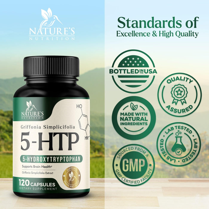 5 HTP 200mg Capsules Vegetarian – 120 Capsules
