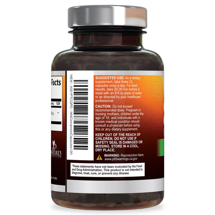 Organic Ceylon Cinnamon 1800mg – 120 Capsules