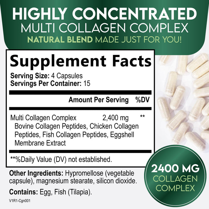 Multi Collagen Peptides 2400 mg – 60 Capsules