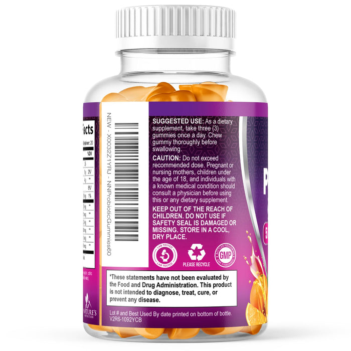 Daily Probiotic Gummies – 5 Billion CFU – 60 Gummies
