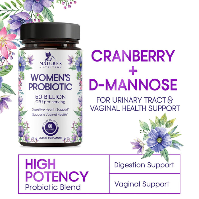 Probiotics for Women – 50 Billion CFU – 60 Capsules