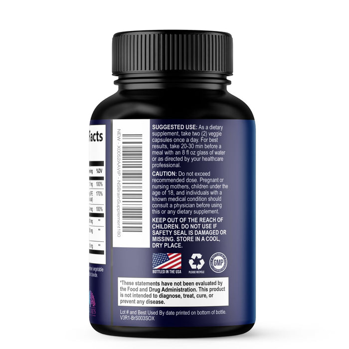 Brain Memory Supplement Pills - Nootropics Support for Concentration, Clarity, Alertness & Focus - Brain Health with Bacopa, Cognitive Vitamins, Phosphatidylserine, DMAE - Brain Booster - 180 Capsules