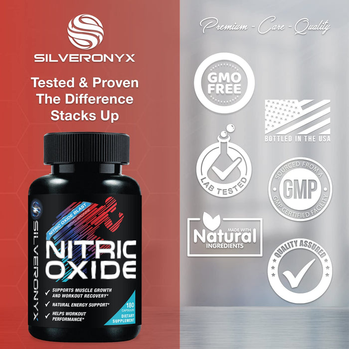 Nitric Oxide Formula with L-Arginine + Citrulline – 180 Capsules
