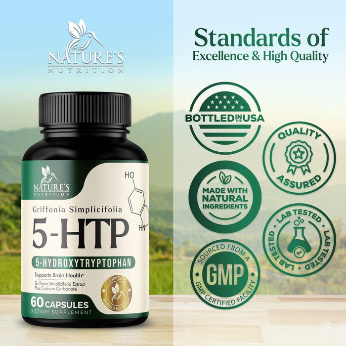 5 HTP 200mg Capsules Vegetarian – 60 Capsules
